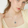 wholesale 925 Sterling Silver Abalone Shell Compass Pendant Necklace  for Women-0-5