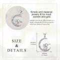 wholesale 925 Sterling Silver Crescent Moon Pendant with Elephant and Dachshund Charm Necklaces - Love You to the Moon & Back Gifts for Her-0-3