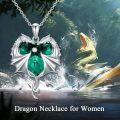 wholesale Sterling Silver Austrian Crystal Dragon Necklace for Women Girls-0-29