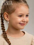 wholesale 925 Sterling Silver Ballerina Drop Earrings Pink Cz Crystal Dancing Girl Jewelry-0-4