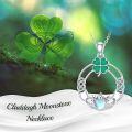 wholesale 925 Sterling Silver Claddagh Clover Heart Celtic Knot Pendant Irish Jewelry-0-4