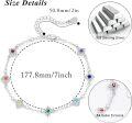 wholesale 925 Sterling Silver 7 Chakra Stones Anklet Yoga s for Women-0-1