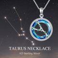 wholesale 925 Sterling Silver Blue Crystal Star Constellation Pendant Necklaces for Women Astrology Gifts-0-4