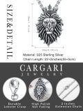 wholesale 925 Sterling Silver King Lion Head Pendant Necklace-0-1