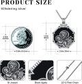 wholesale 925 Sterling Silver Saint Joseph and Child Black Onyx Pendant Necklace for Men Women Gifts-0-1
