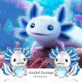 wholesale 925 Sterling Silver Blue Axolotl Moonstone Heart Stud Earrings for Women Gift-0-2