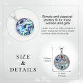wholesale 925 Sterling Silver Multi-Color Crystal Round Celtic Knot Heart Pendant Necklaces for Women-0-5
