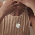 wholesale 925 Sterling Silver Cat On Moon Pendant Necklace-0-11