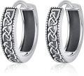wholesale 925 Sterling Silver Celtic Knot Hoop Huggie Earrings  for Men & Women-0-0