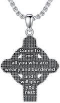 wholesale 925 Sterling Silver Cross Pendant with Saint Jude Protection - Religious Jewelry for Men and Women -0-1