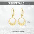 wholesale 14K Gold Celtic Knot Circle Drop Dangle Leverback Earring Studs Irish for Women-0-4