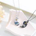 wholesale 925 Sterling Silver Yin Yang Moon & Star Couple Necklaces-0-1