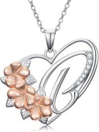 wholesale Sterling Silver Silver Lab Diamond 18K Gold Plated Initial Necklace for Women-Letter B-Letter B