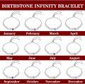 wholesale 925 Sterling Silver Heart Birthstone Tennis Bracelet Infinity Love Jewelry Gift for Women-0-5