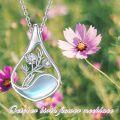 wholesale 925 Sterling Silver Mother of Pearl Floral Pendant Necklaces - Gifts for Her-0-35