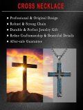 wholesale 925 Sterling Silver Cross Pendant with Turquoise Inlay Necklace for Men Women s (with Gift Box)-0-4