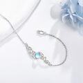 wholesale 925 Sterling Silver Moonstone Filigree Chain Link Bracelet for Women-0-2