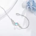 wholesale 925 Sterling Silver Delicate Chain Bracelet Wholesale With Moonstone Charm-0-2