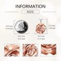 wholesale 925 Sterling Silver Rose Flower Rotatable Pendant Necklaces for Women Gifts-0-3