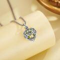 wholesale 925 Sterling Silver Yellow Citrine Heart Dragonfly Cremation Pendant Necklace for Ashes Memorial s for Women-0-2