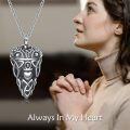 wholesale 925 Sterling Silver Celtic Knot Heart Keepsake Pendant with Funnel and Chain - Memorial Jewelry for Ashes (Black)-0-4