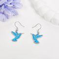 wholesale 925 Sterling Silver Hummingbird Necklace Wholesale Turquoise Inlay-0-46