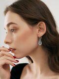 wholesale 925 Sterling Silver Snail & Mushrooms Teardrop Leverback Earrings-0-3