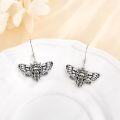 wholesale 925 Sterling Silver Dangle Butterfly Skull Drop Earrings Gothic Jewelry for Women Girls Gift Idea-0-3