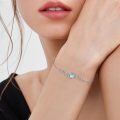 wholesale 925 Sterling Silver Delicate Chain Bracelet Wholesale With Moonstone Charm-0-1