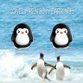 wholesale 925 Sterling Silver Penguin Stud Earrings - Cute Black and White Design-0-5