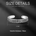 wholesale 925 Sterling Silver Metal Celtic Knot Design Adjustable Cuff Bracelet for Men & Women-0-4