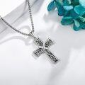 wholesale 925 Sterling Silver Celtic Knot Cross Pendant Necklace for Men & Women-0-1