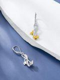 wholesale TOUPOP Animal Earrings (bee), Silver -0-5