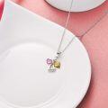 wholesale Sterling Silver Crystal Guardian Angel Necklace Women s Birthday Jewelry Gift-0-14