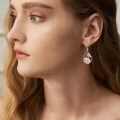 wholesale 925 Sterling Silver Drop Earrings Butterfly Daisy Flower Cubic Zirconia Gold Plated For Women-0-5
