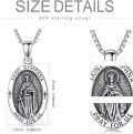 wholesale 925 Sterling Silver Saint Dymphna Pendant with Chain - Religious  for Men & Women-0-6