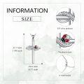 wholesale 925 Sterling Silver Cross with Ladybug and Cubic Zirconia Pendant Necklace - Christian Gift for Women & Girls-0-4