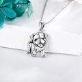 wholesale 925 Sterling Silver Bulldog Dog Charm Pendant Necklace for Women Girls  45cm Chain Length-0-2