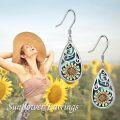wholesale 925 Sterling Silver Teardrop Abalone Shell Daisy Flower Tree Of Life Dangle Earrings For Women-0-1