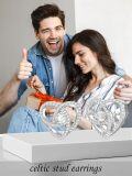 wholesale White Gold Plated 925 Sterling Silver Moissanite Heart Cross Star Moon Celtic Knot Stud Earrings for Women-0-1