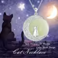 TOUPOP Sterling Silver Jade Cat Hummingbird Dragonfly Butterfly Bee Necklace-0-2
