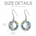 TOUPOP Sterling Silver Blue Crystal Seahorse Earrings Ocean Jewelry Gifts-0-3