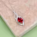 TOUPOP 925 Sterling Silver Teardrop Birthstone Infinity Necklace-0-4