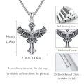 wholesale 925 Sterling Silver Eagle Cross with American Flag Design Pendant Necklace for Men & Women-0-1