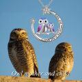 wholesale 925 Sterling Silver Purple Enamel Owl & Stars Pendant Necklaces Never Give Up Inspiring Gifts for Her-0-4