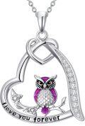 wholesale Animal Necklace For Women 925 Sterling Silver Heart Axolotl/owl/sloth/penguin/panda Necklace Pendant Animal Jewelry Christmas Gifts For Women -0-0