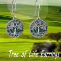 wholesale 925 Sterling Silver Abalone Shell Tree of Life Drop Earrings Wholesale for Women and Girls-0-17