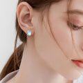 wholesale 925 Sterling Silver Dolphin Moonstone Stud Earrings for Women Girls Gift Idea-0-1