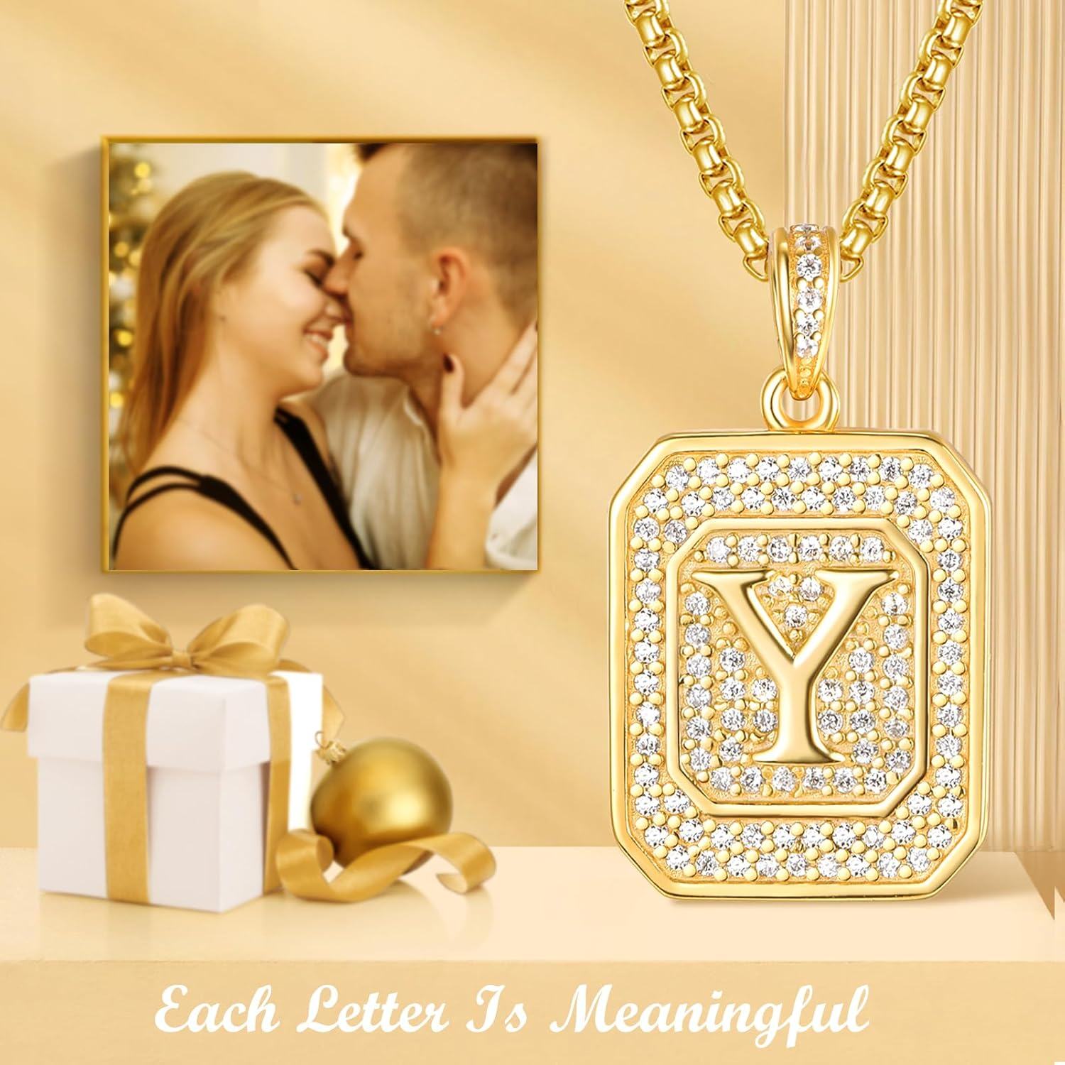 wholesale Gold Filled 925 Sterling Silver Letter Jewelry Necklace for Women Gift for Mom Wife Birthday Anniversary Christmas-0-2