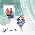 wholesale TOUPOP Mothers Day Gifts For Mom Mom Necklace With Crystal Birthday Jewelry Gifts Mother Day's Gift For Mom Wife Grandma From Daughter Son Husband 'i Love You For Always And Forever' (mom), Purple -0-3